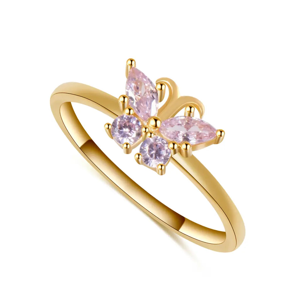 Elegant Butterfly Ring for Women - Sterling Silver or Gold Plated Jewelry - Perfect for Gifts, Parties, and Everyday Wear