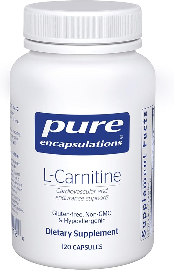 Pure Encapsulations L-Carnitine Supplement 500mg | Supports Energy Metabolism & Fat Burning | 60 Vegetarian Capsules | for Weight Management & Athletic Performance