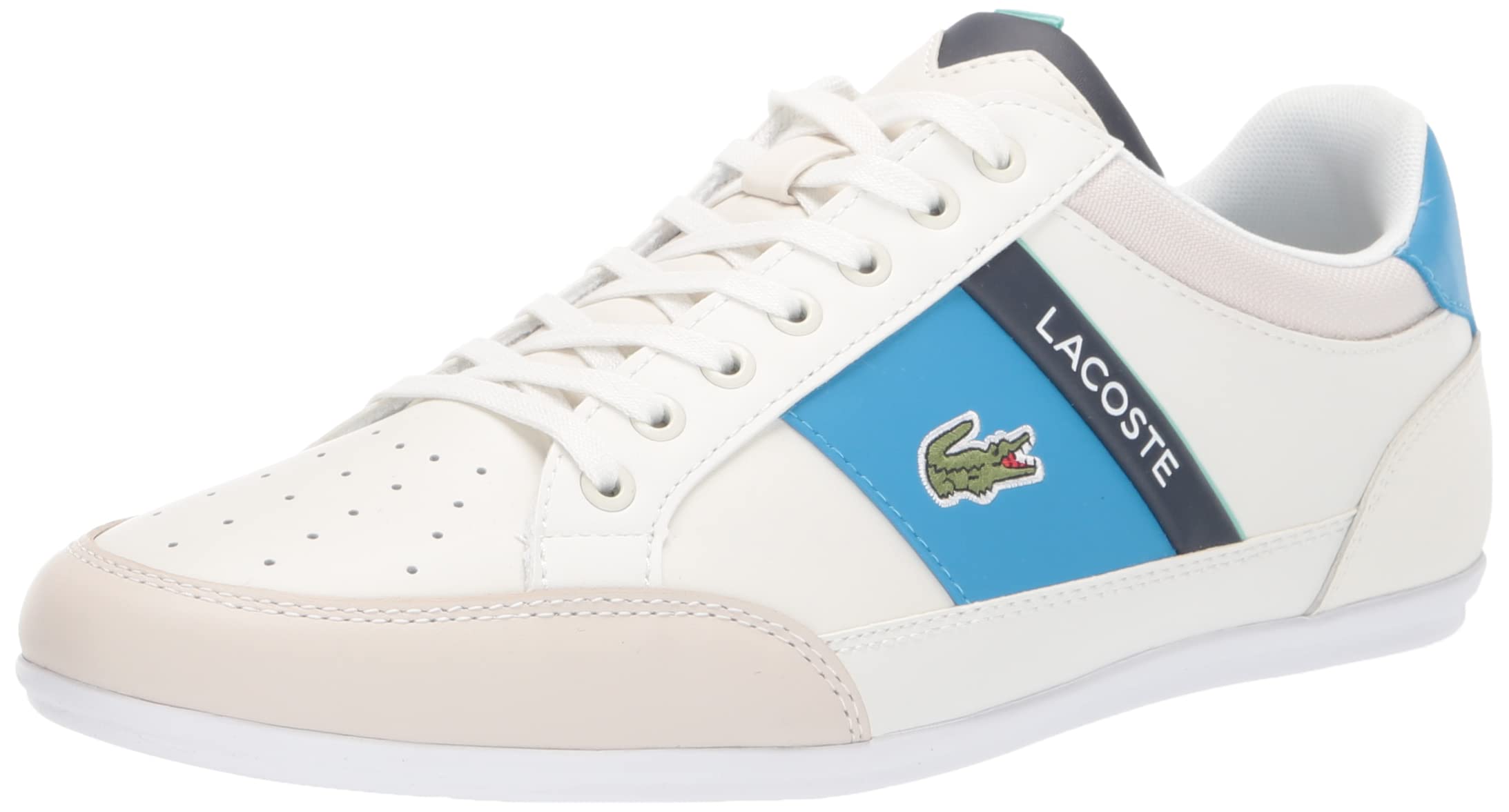 Lacoste Men's Chaymon Sneakers - Classic White Leather Casual Shoes for Men | Comfortable Walking & Everyday Wear | Perfect for Work, Travel & Street Style