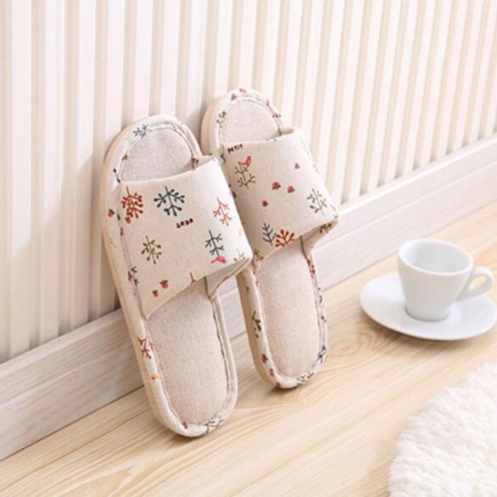 Women's Soft Striped House Slippers - Open Toe Indoor Comfort Shoes for Home, Spa & Winter Wear - Cozy Non-Slip Lounge Slippers for Women