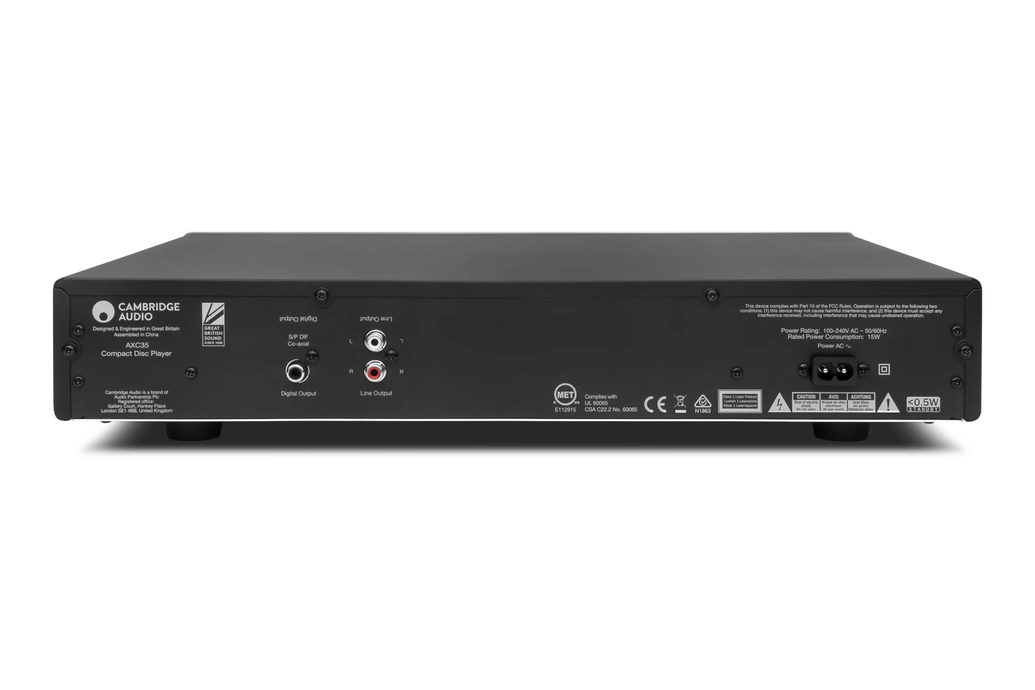 Cambridge Audio AXC 35 High Fidelity CD Player - Premium Sound Quality for Home Audio & Music Enthusiasts - Perfect for Living Room, Bedroom, or Home Theater Setup
