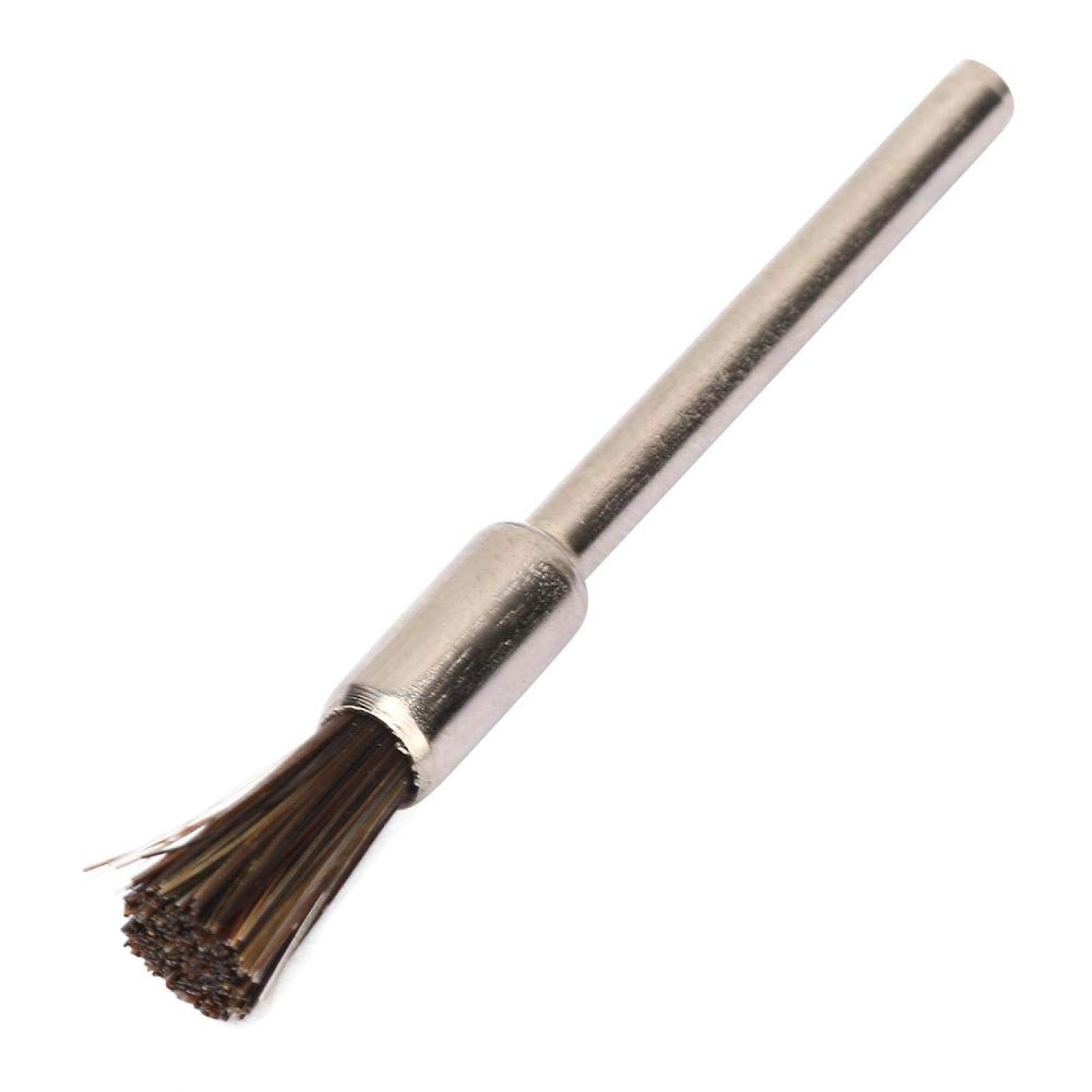 10Pcs 3mm Shank Horsehair Polishing Wheel Brush Set for Metal & Woodworking - Durable Grinding Brush Heads with 3.8mm Horsehair Bristles - Perfect for DIY, Jewelry Making & Surface Finishing