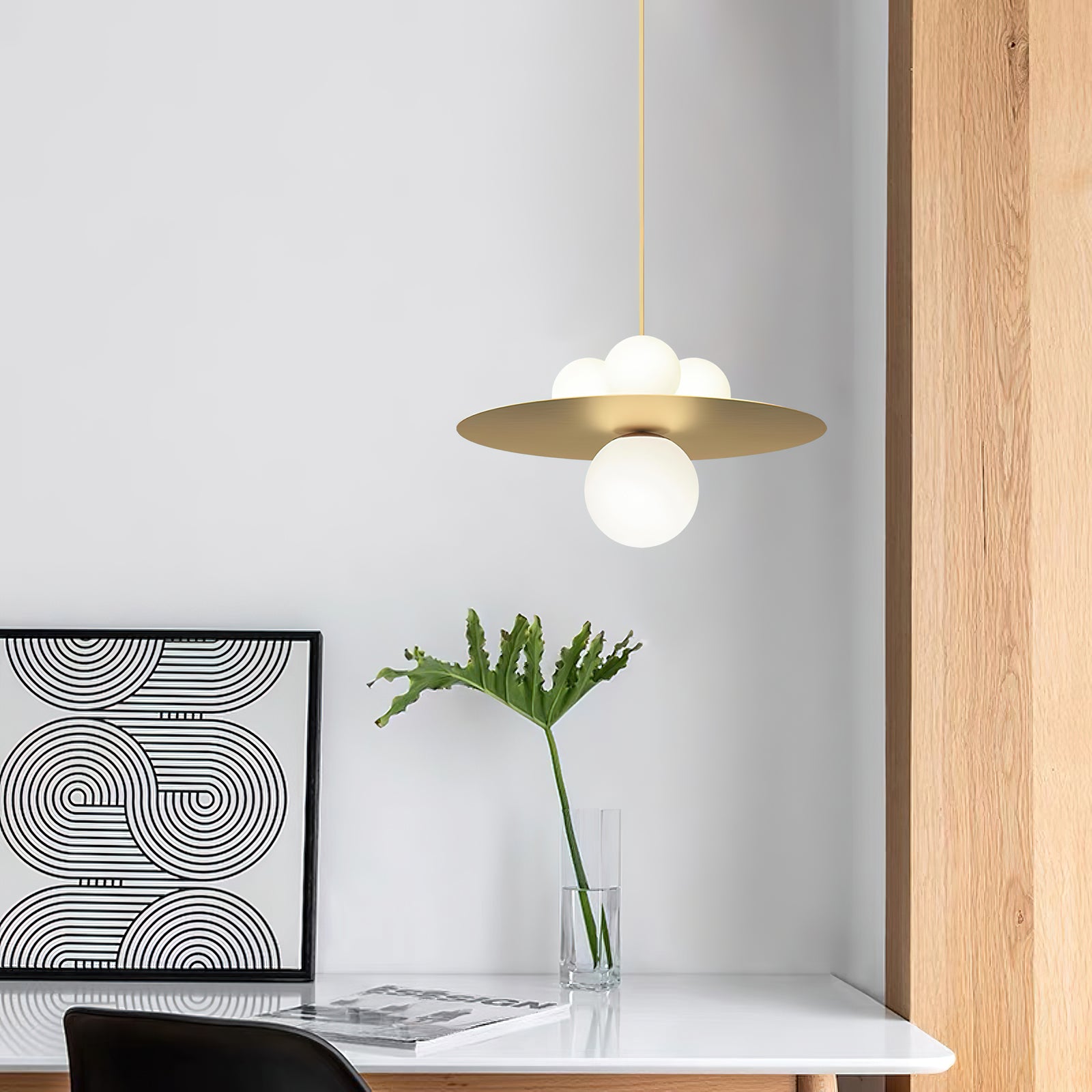 Modern Alta Pendant Light - Sleek Hanging Fixture for Dining Room, Kitchen Island & Bedroom - Energy Efficient LED Ceiling Light with Adjustable Height