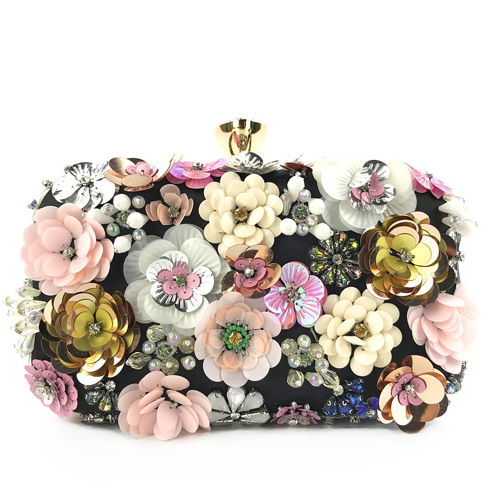 JIAJIA 3815 Women's Rhinestone 3D Sequins Envelope Clutch Bag - Elegant Evening Purse for Wedding, Party & Special Occasions | Fashion Handbag for Women's Accessories