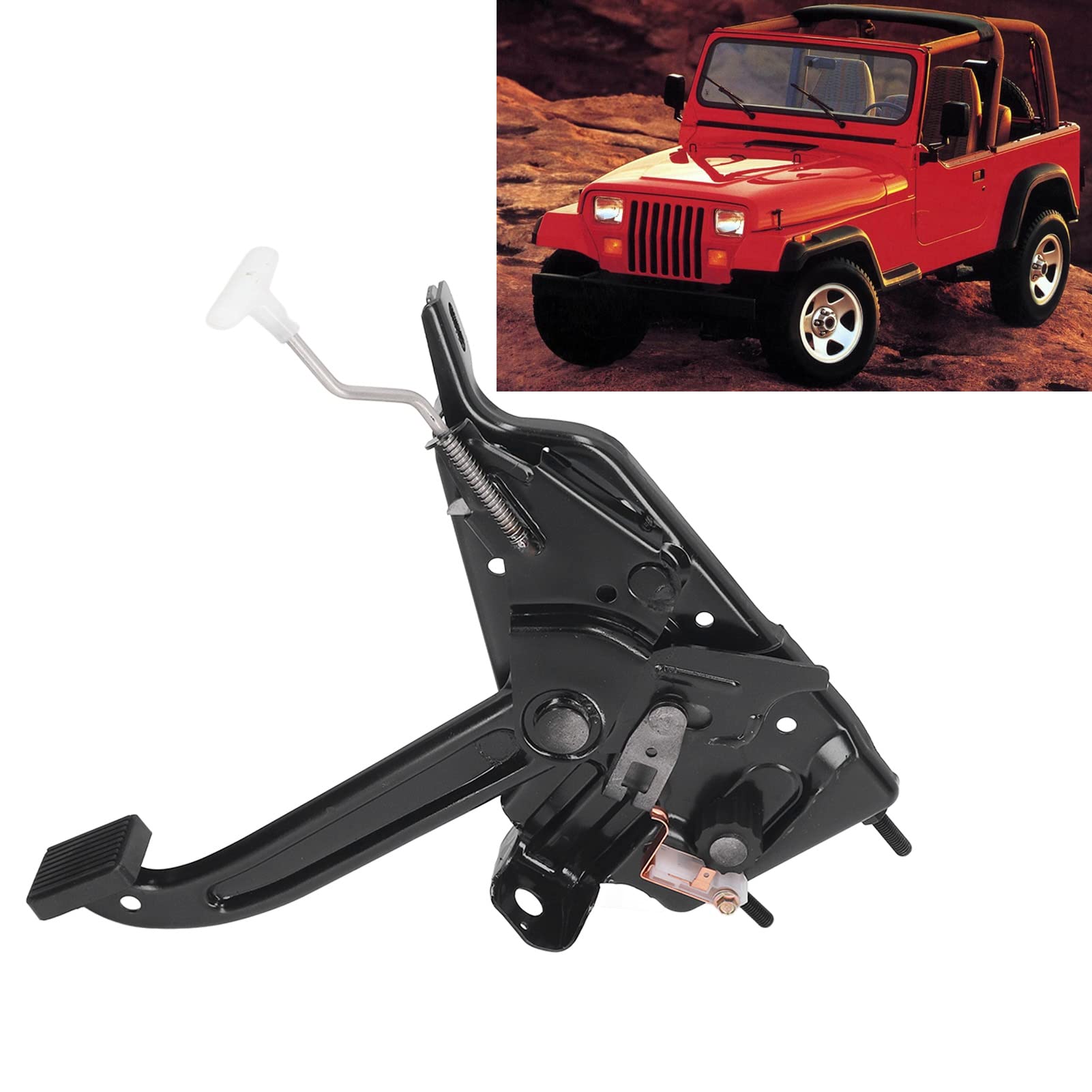 High Performance Parking Brake Lever Assembly - Metal Emergency Brake Pedal Replacement 5093656AA for Jeep YJ (1987-1995) | Durable & Reliable Off-Road & Street Use