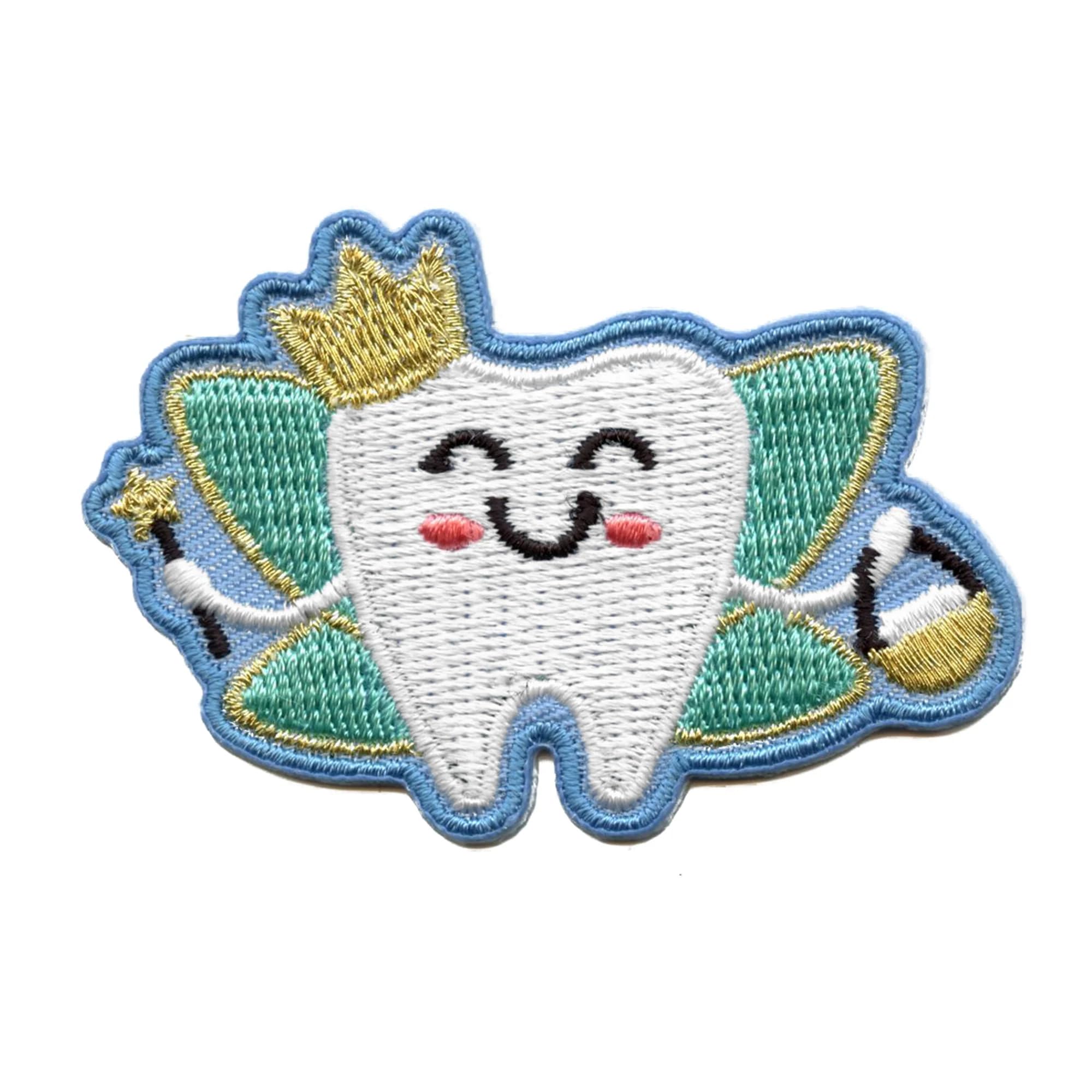 Happy Magical Tooth Fairy Patch - Embroidered Iron-On for Kids & DIY Crafts - Perfect for Tooth Fairy Gifts, Baby Keepsakes & Costume Accessories