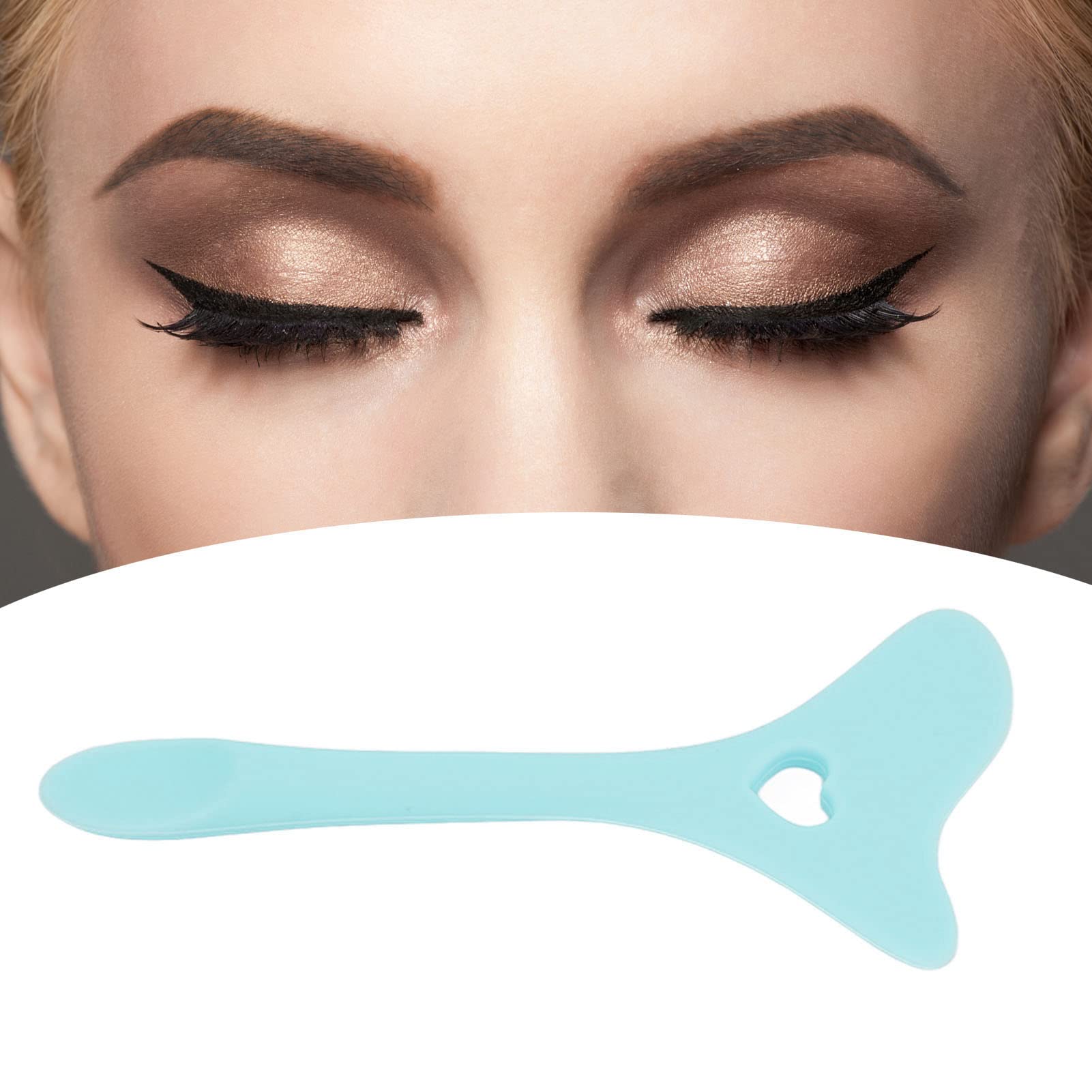 Reusable Silicone Eyeliner Wing Stencil Tool - Perfect Winged Eyeliner Guide for Makeup Beginners & Professionals (Blue) | Ideal for Daily Makeup, Special Occasions & Cosplay