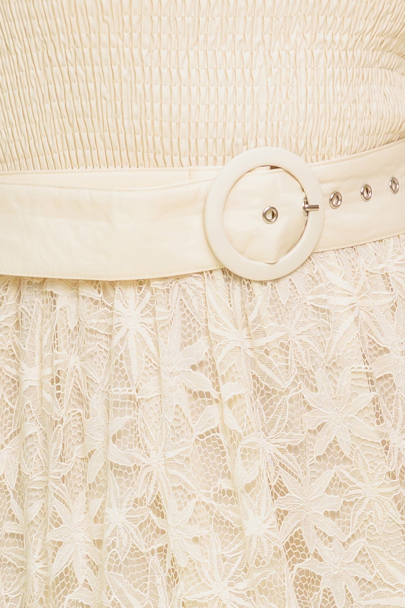 Elegant Cream Lace Ankle Dress for Women - Perfect for Beach Weddings, Summer Vacations & Boho Photoshoots