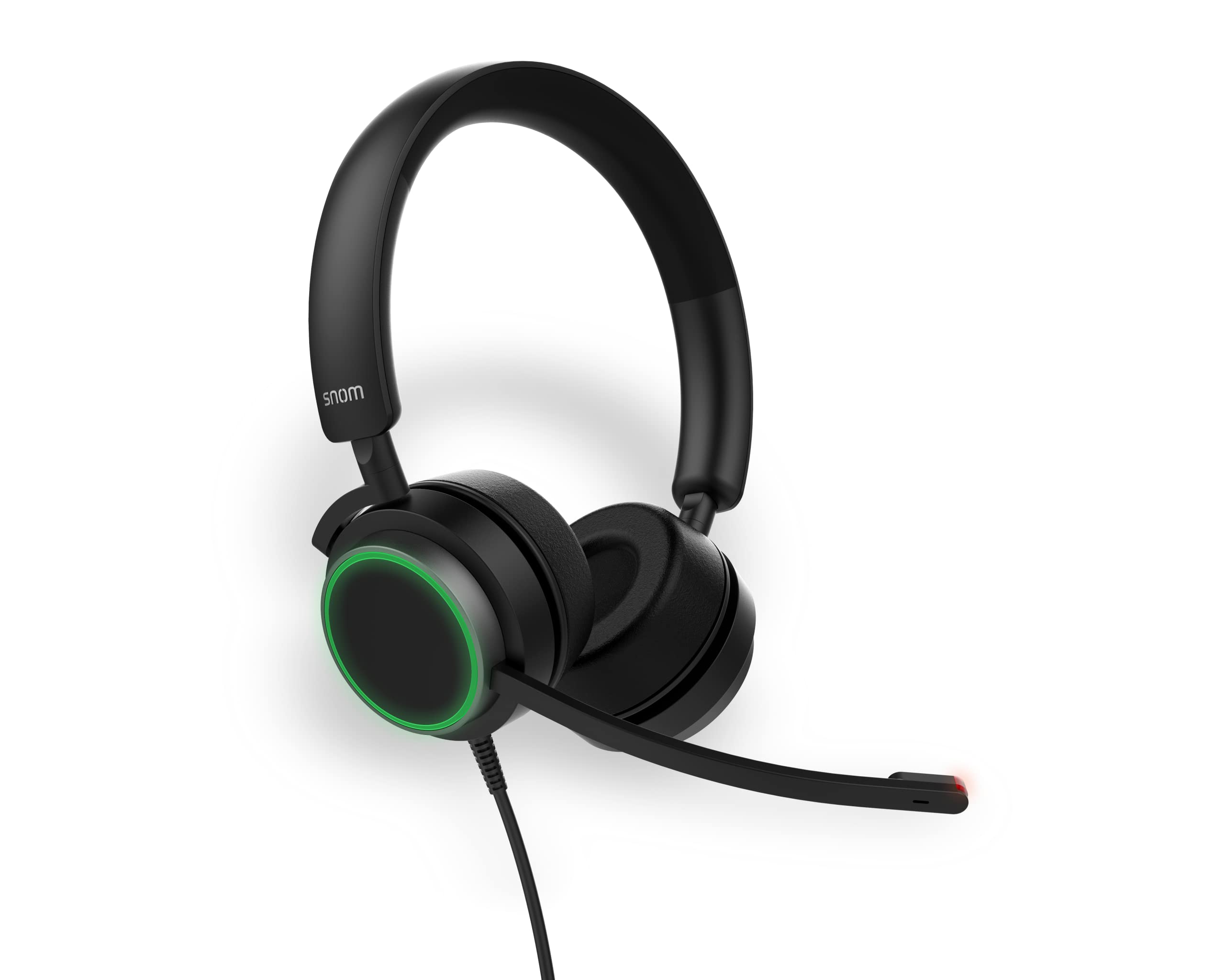 Snom A330D Wired Over-Ear Headset with Microphone - Noise Cancelling Gaming Headphones for PC, PS5, Xbox & Office Calls - Durable Cable Headset for Online Meetings & Music Listening