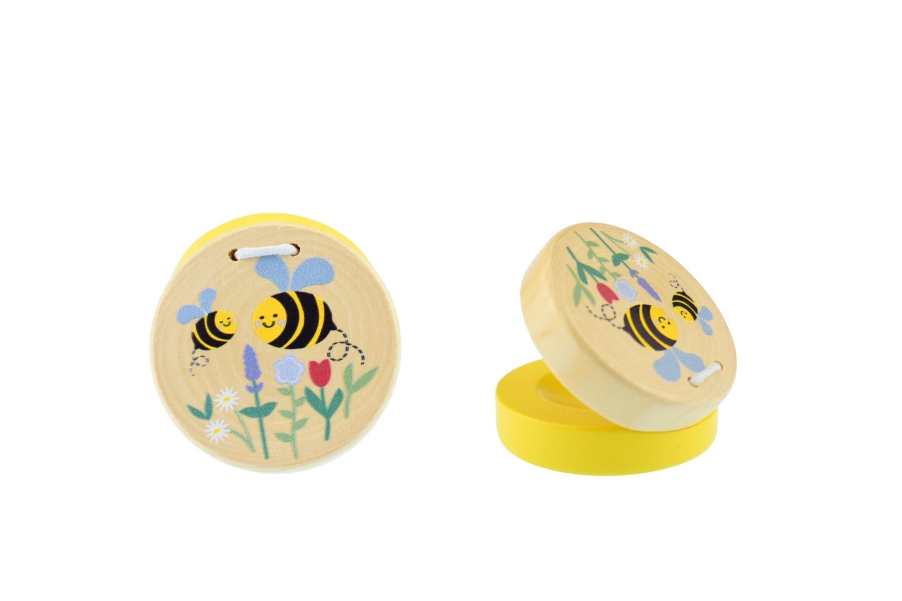 Buzzy Days Wooden Music Castanets - Handcrafted Percussion Instrument for Kids & Adults - Perfect for Music Class, Flamenco Dance & Early Childhood Education
