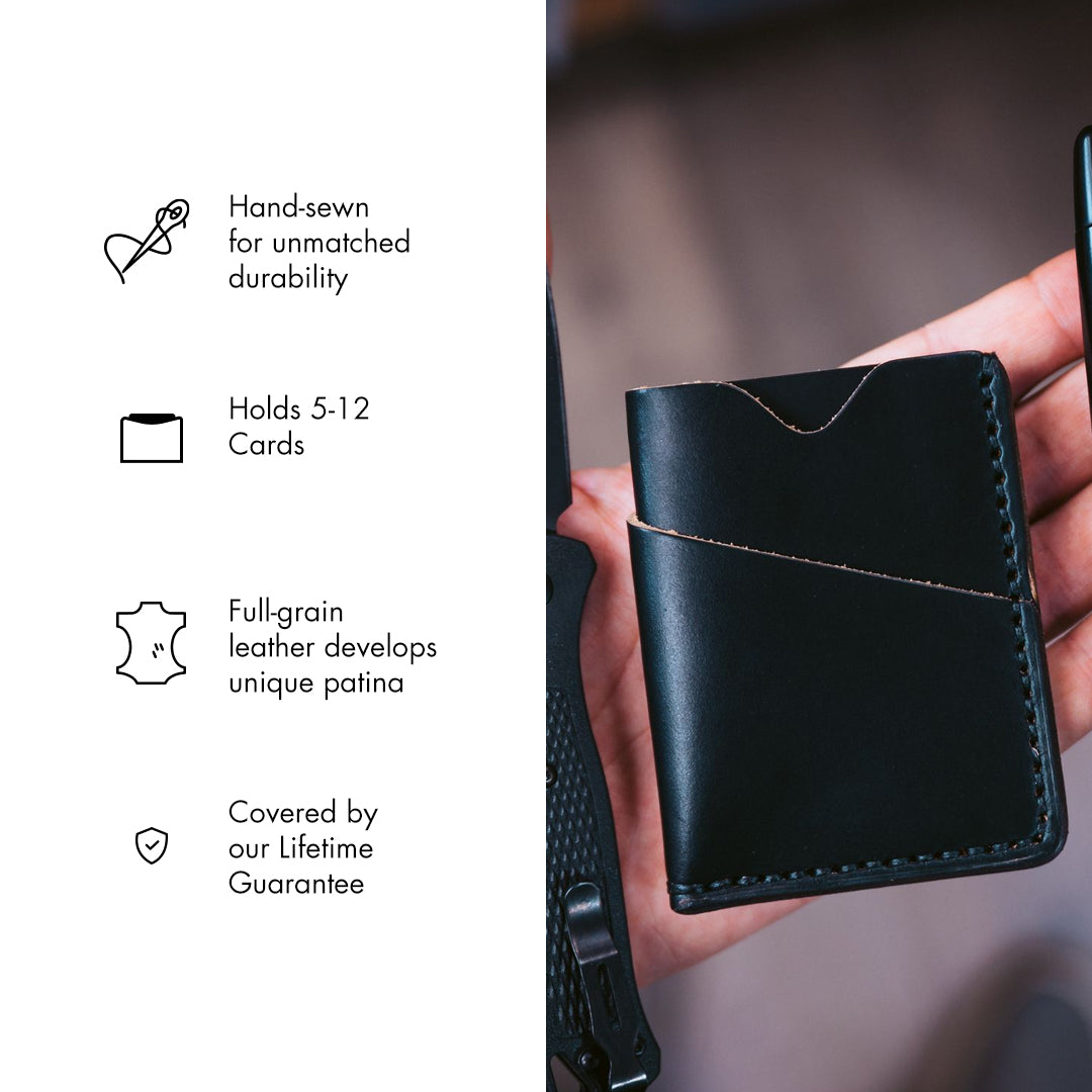 Genuine Leather Front Pocket Wallet for Men - Slim RFID Blocking Minimalist Wallet - Perfect for Travel, Everyday Carry & Gift Giving