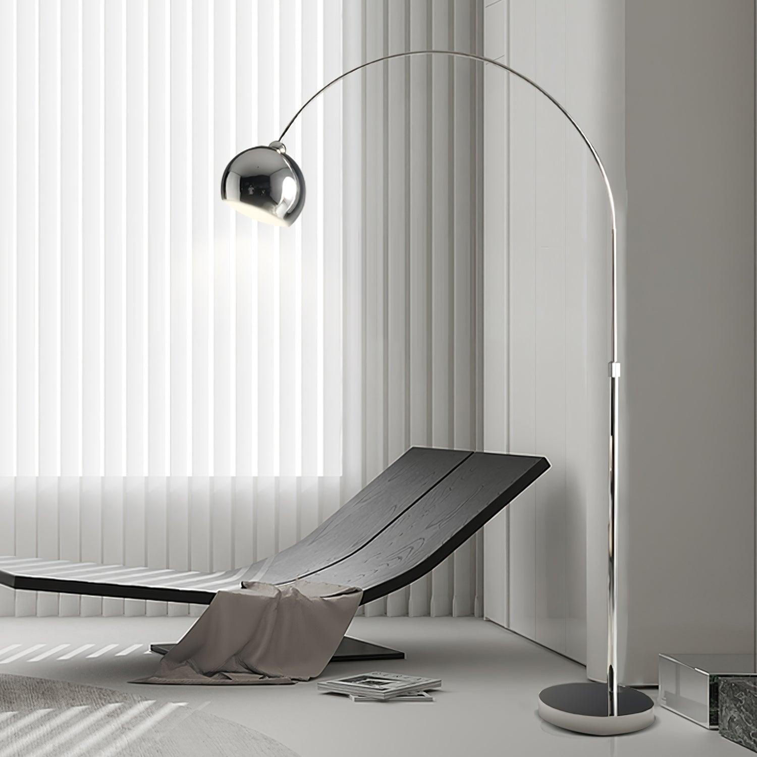 Modern Angler Floor Lamp - Adjustable LED Reading Light with Dimmable Brightness for Living Room, Bedroom, or Office - Perfect for Reading, Working, and Relaxing