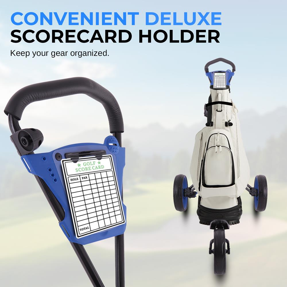 Premium 2 Wheel Golf Push Cart - Lightweight & Foldable Golf Trolley for Easy Transport | Perfect for Golf Courses, Driving Range & Outdoor Practice
