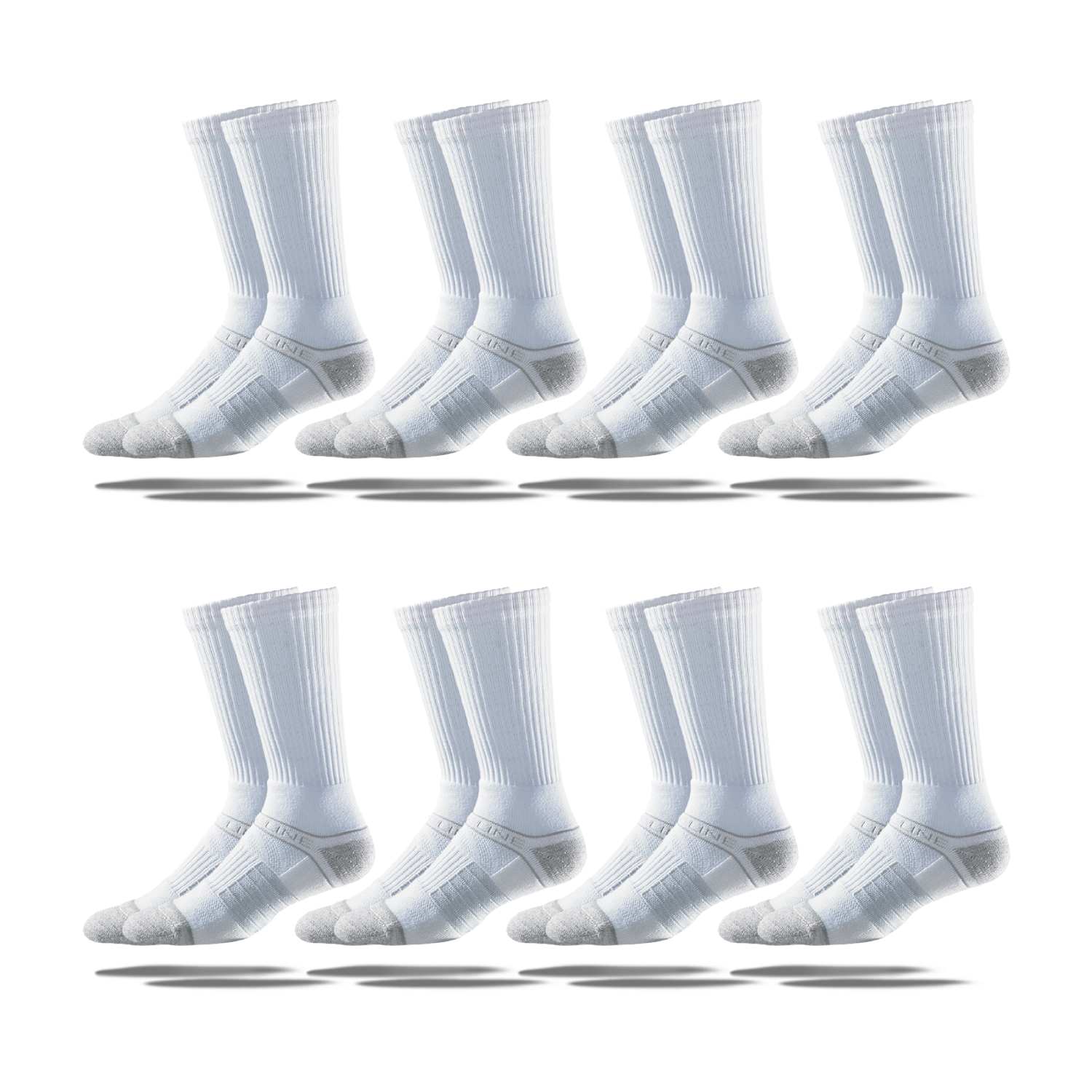 Women's Cotton Crew Socks 8-Pack - Soft Comfortable Everyday Ankle Socks for Work, Running & Casual Wear