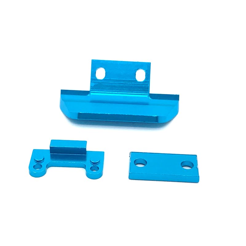 Upgraded Metal Front Bumper for WLtoys 144001 124017 124019 RC Cars - Durable Off-Road Accessory (Blue) - Perfect for Bashing, Crawling & Trail Adventures