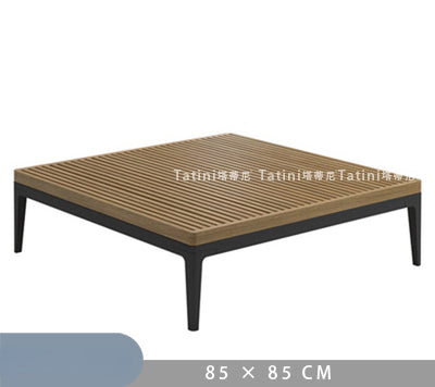 Premium Teak Wood Sofa and Coffee Table Set - 3-Piece Outdoor Patio Furniture for Garden, Poolside & Backyard Relaxation