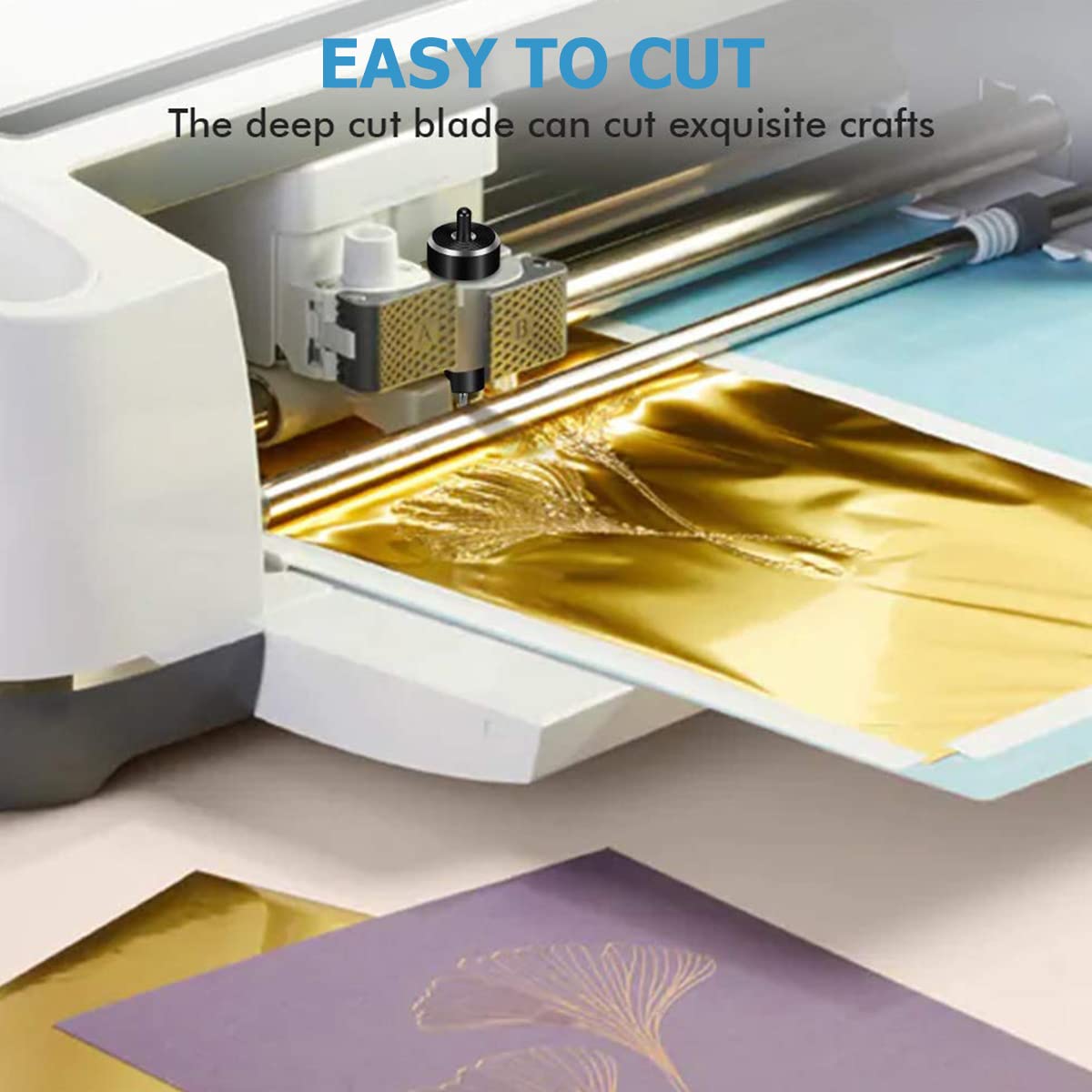 30/45/60 Degree Deep Cut Blade for Cricut Explore 3, Air 2, Air, Maker 3 & Maker - Precision Foam, Chipboard, Leather Cutting Tool with Hose Attachment (Black) - Perfect for DIY Crafts, Scrapbooking & Leatherworking Projects