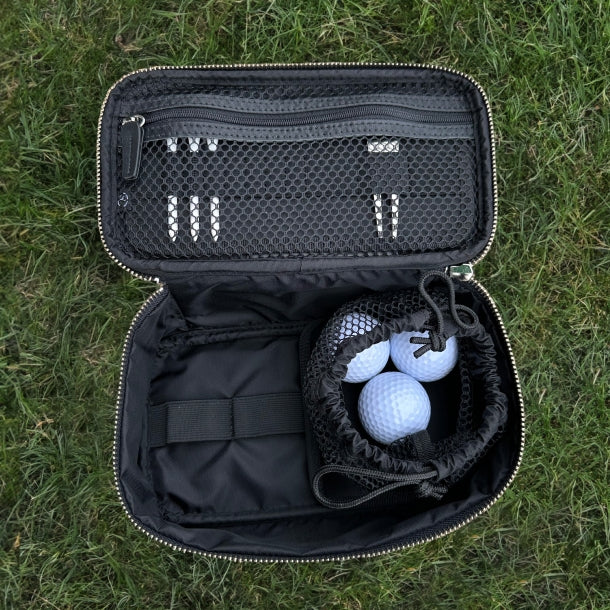 Premium Golf Organizer Bag - Natural Canvas & Lime Green - Perfect for Golf Clubs, Balls & Accessories Storage - Ideal for Golfers, Travel & Home Organization