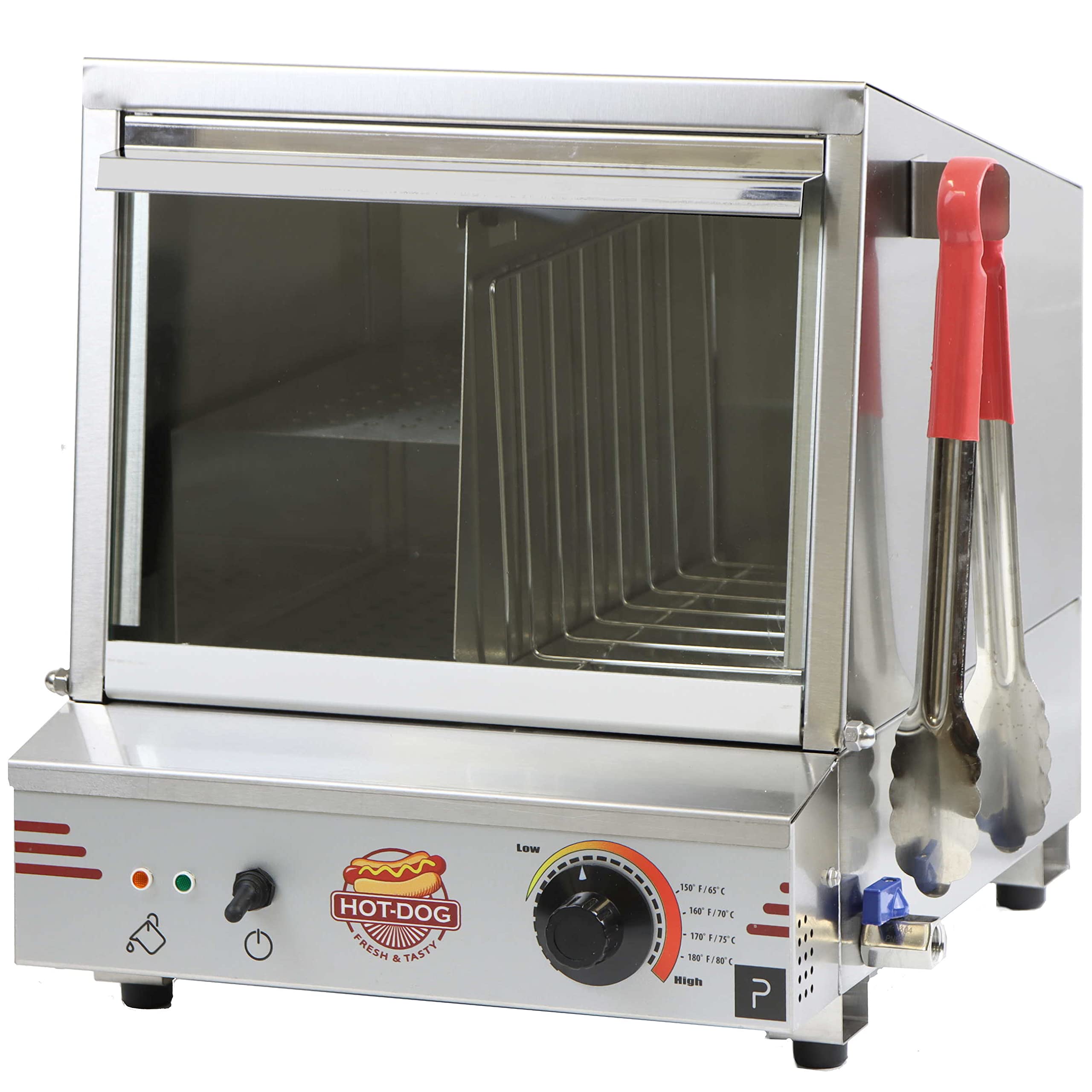 Paragon Pro Series Commercial Hot Dog Steamer - Heavy Duty Restaurant Equipment for Hot Dogs, Sausages & Sandwiches | Perfect for Food Trucks, Diners, and Concession Stands