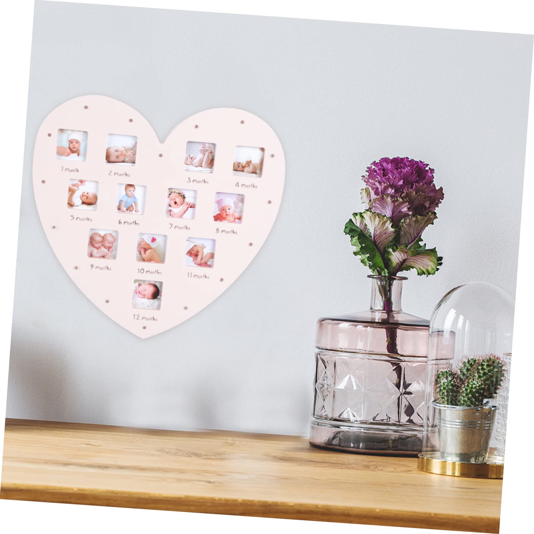 RORPOIR 1st Birthday Photo Frame - Baby Growth Memory Keepsake for Wall Display | Perfect for First Birthday Party Decorations & Nursery Room Wall Art