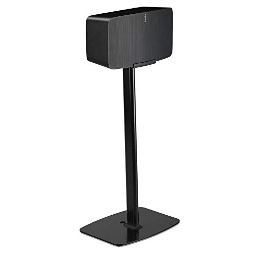 Flexson Adjustable Floor Stand for Sonos Play:5 Speaker - Premium White Home Audio Solution for Living Room & Bedroom Music Setup