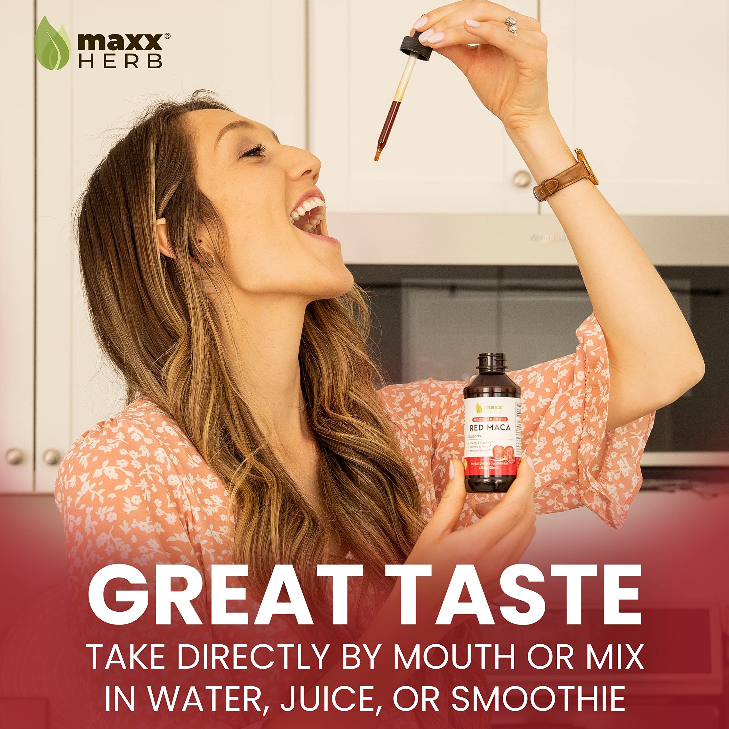 Maxx Herb Red Maca Root Extract - Max Strength Liquid Drops for Energy, Memory & Focus - Alcohol-Free Supplement - Better Absorption Than Powder or Capsules - 4 Bottles (4oz Each, 240 Servings) - Perfect for Workout Boosting, Study Focus & Daily Wellness Support