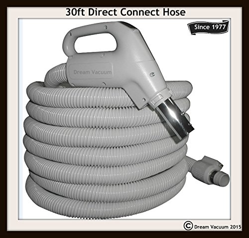 Electrolux 30ft Direct Connect Central Vacuum Hose with Free Hose Hanger - Premium Electric Vacuum Accessory for Whole-Home Cleaning | Bonus Gift Included