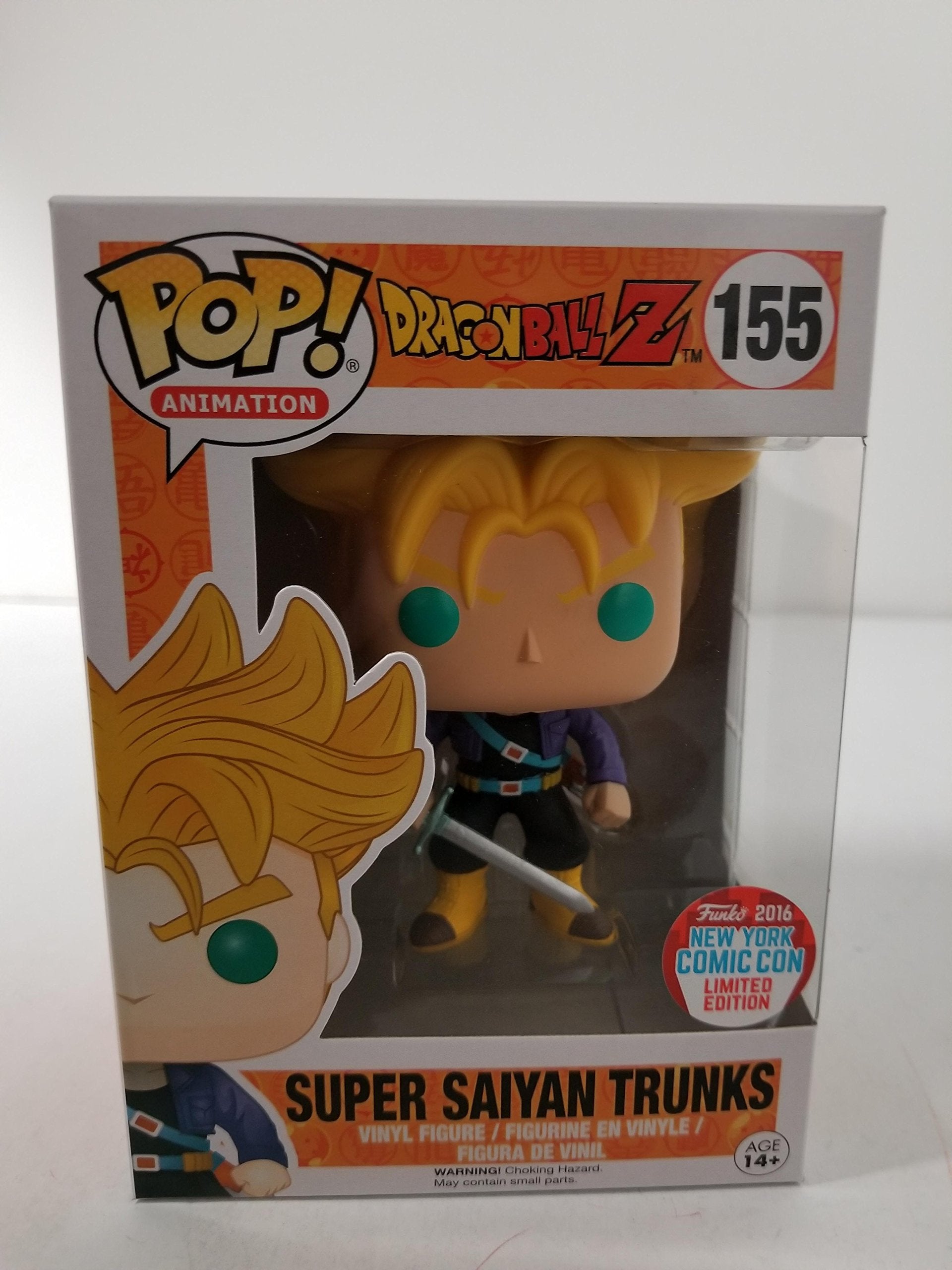 Dragon Ball Z Super Saiyan Trunks #155 Pop Vinyl Figure Collectible - Perfect for Anime Fans, Gift for DBZ Lovers, and Home Office Decor