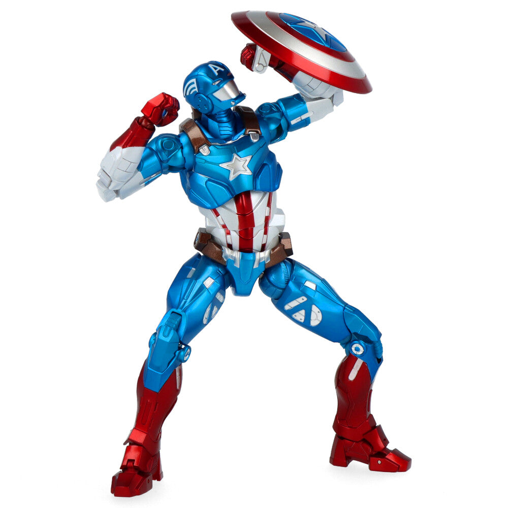 Captain America Fighting Armor - Premium Collectible Figure for Marvel Fans | Perfect for Display, Cosplay, and Action Figure Collections