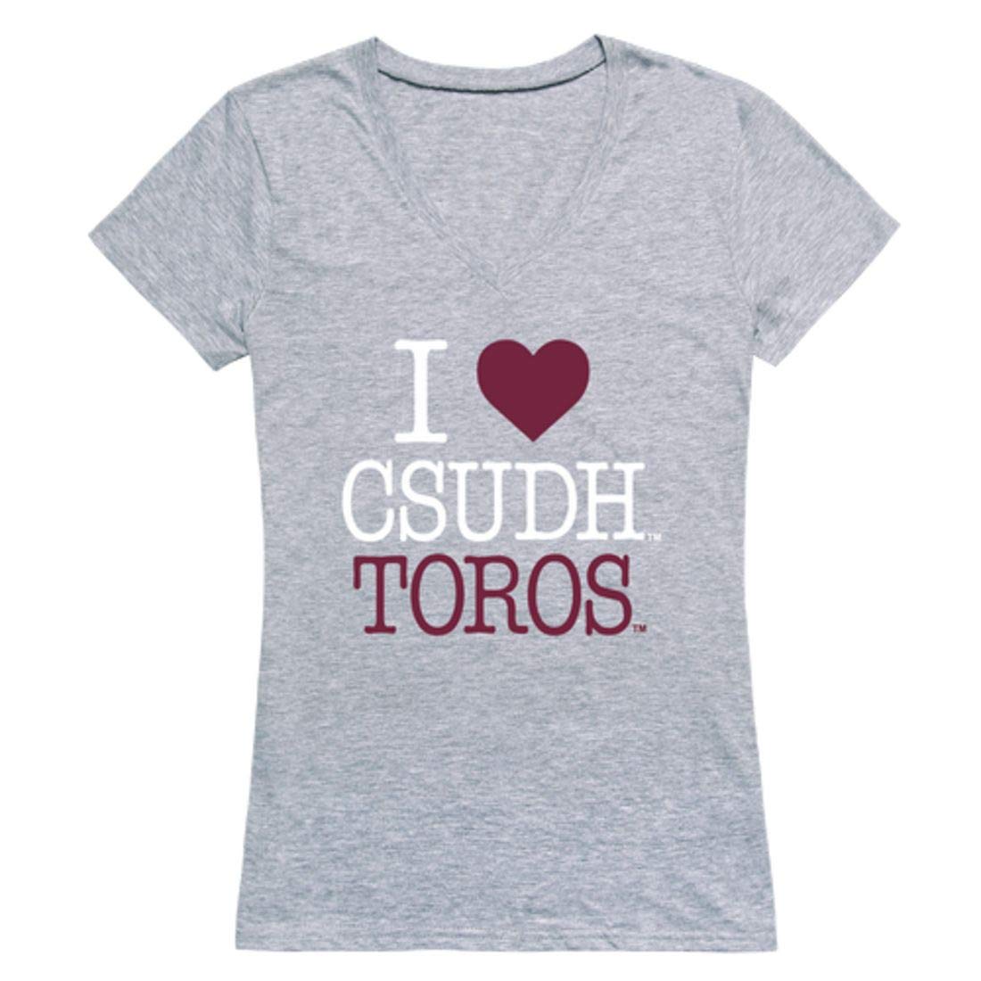 I Love CSUDH California State University Dominguez Hills Toros Women's T-Shirt Black - Soft Cotton Tee for School Spirit, Alumni Pride & Campus Fashion