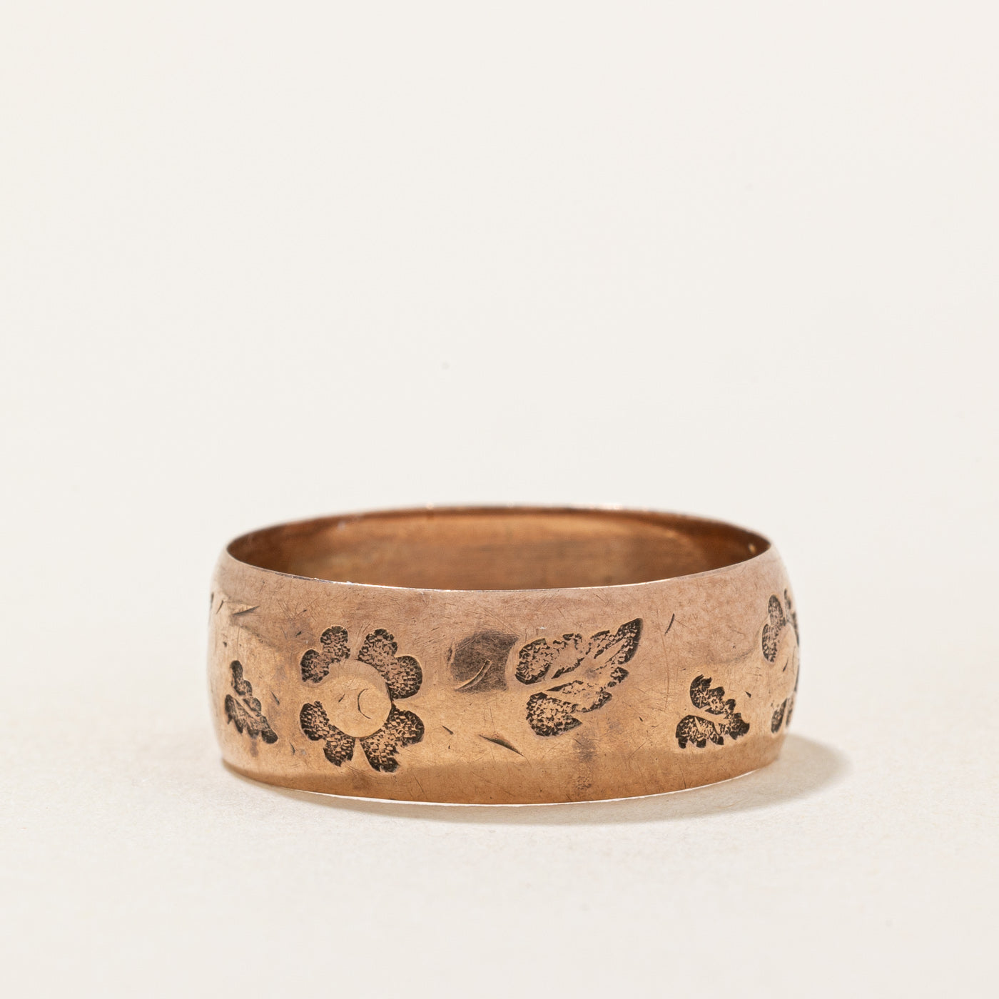 10K Yellow Gold Floral Leaf Ring for Women - Size 7.75 - Elegant Nature-Inspired Jewelry for Everyday Wear, Gift Giving & Special Occasions