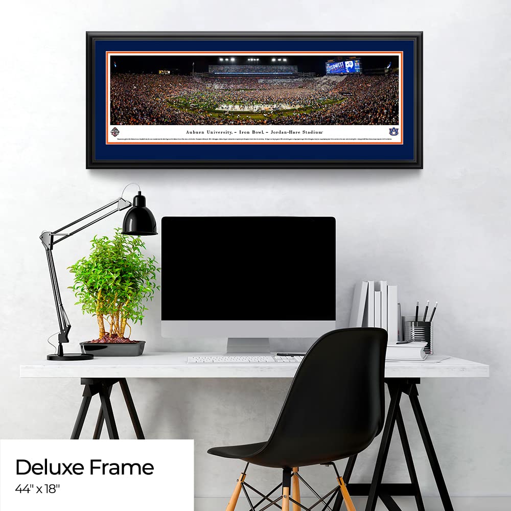 Auburn Football Iron Bowl 2017 - Premium College Sports Poster, Framed Wall Art & Decor for Game Room, Man Cave - Blakeway Panoramas