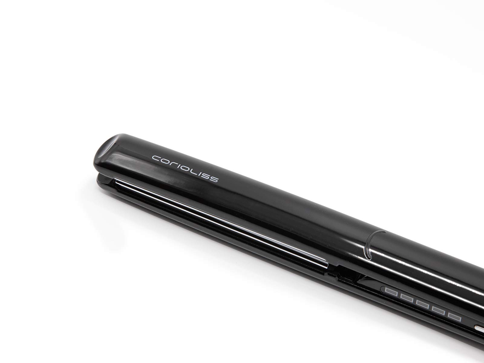 Corioliss C3 Professional Titanium Flat Iron Hair Straightener - Adjustable Temperature Control for Smooth, Shiny Hair - Perfect for Home & Salon Use (Black Gloss)
