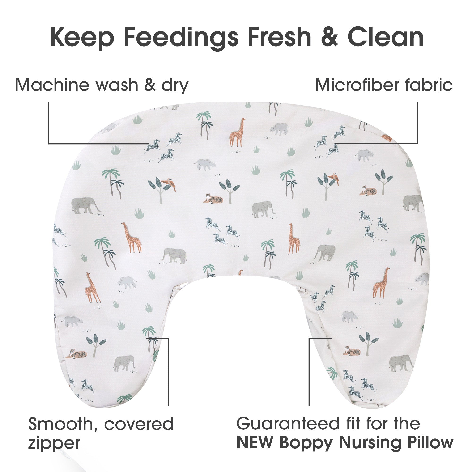 Boppy Nursing Pillow Cover - Soft, Washable & Breathable - Perfect for Breastfeeding, Baby Support & Comfort - Ideal for New Moms & Infants