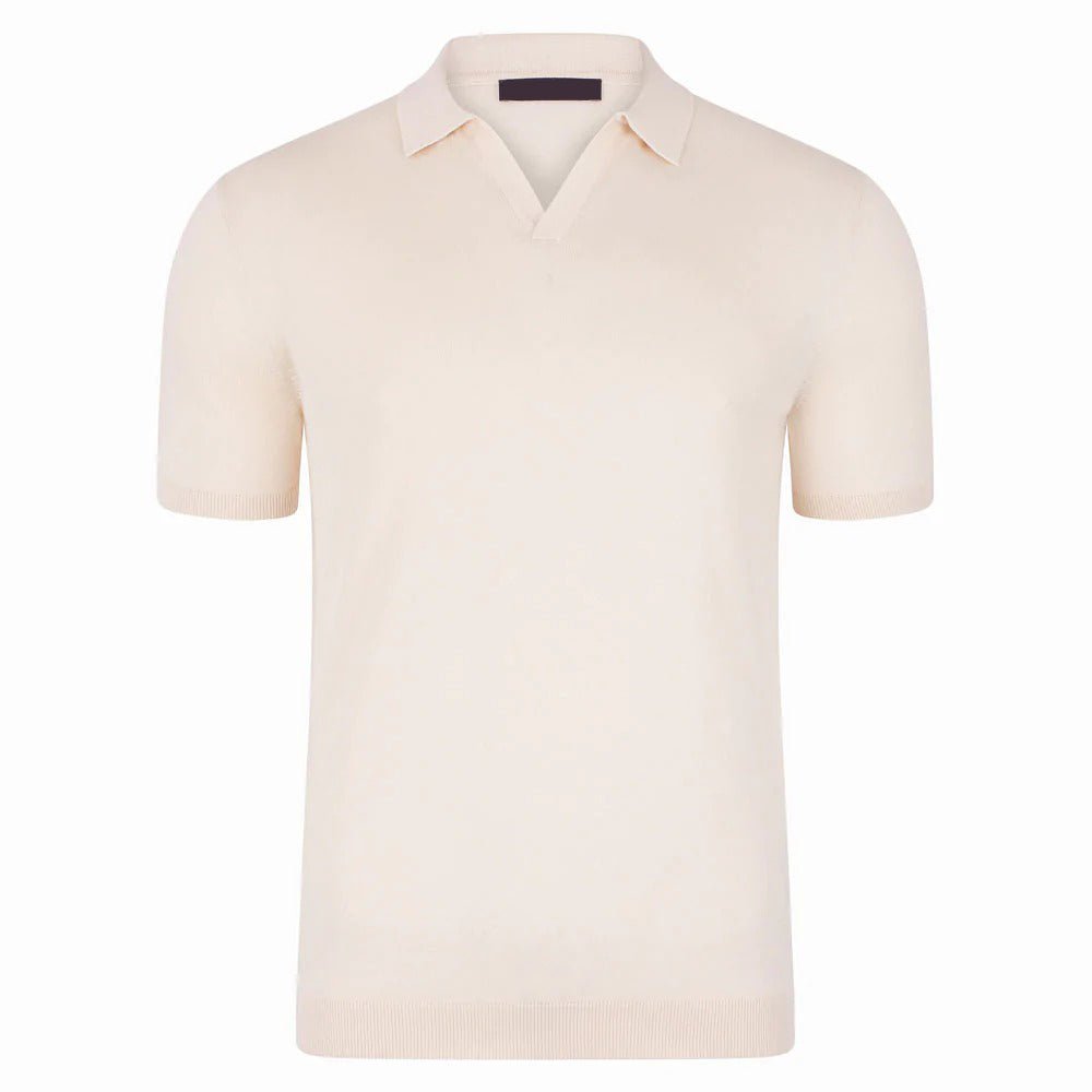 Beaucaire Ultra Fine Cotton Buttonless Polo Shirt for Men - Comfortable & Breathable Casual Wear - Perfect for Office, Golf & Everyday Outfits