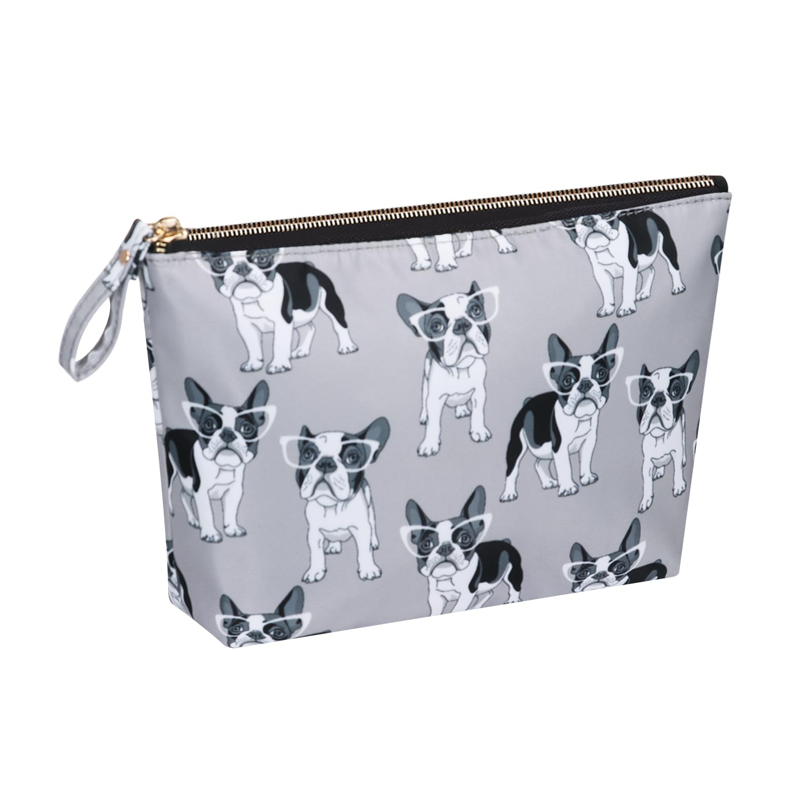 Waterproof Travel Makeup Bag - Small Cosmetic Toiletry Case for Women | Perfect for Vacation, Gym & Daily Use | Cute Dog Pattern Design