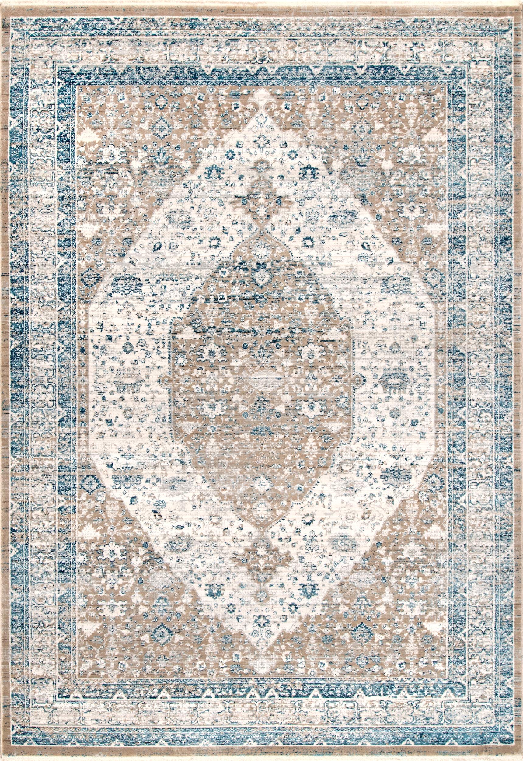 NuLOOM Kaia Oriental Style Iris Medallion Area Rug 5'3