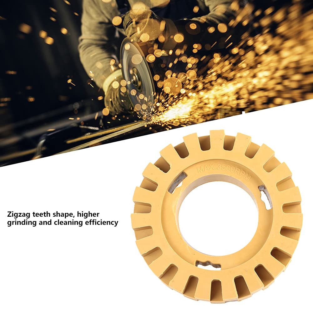 4 Inch 100mm Serrated Rubber Belt Grinder Sander Wheel - Metal Grinding, Polishing & Fine Finishing Tool with Zigzag Teeth for Cleaning - Perfect for Workshop, DIY Projects & Metalworking