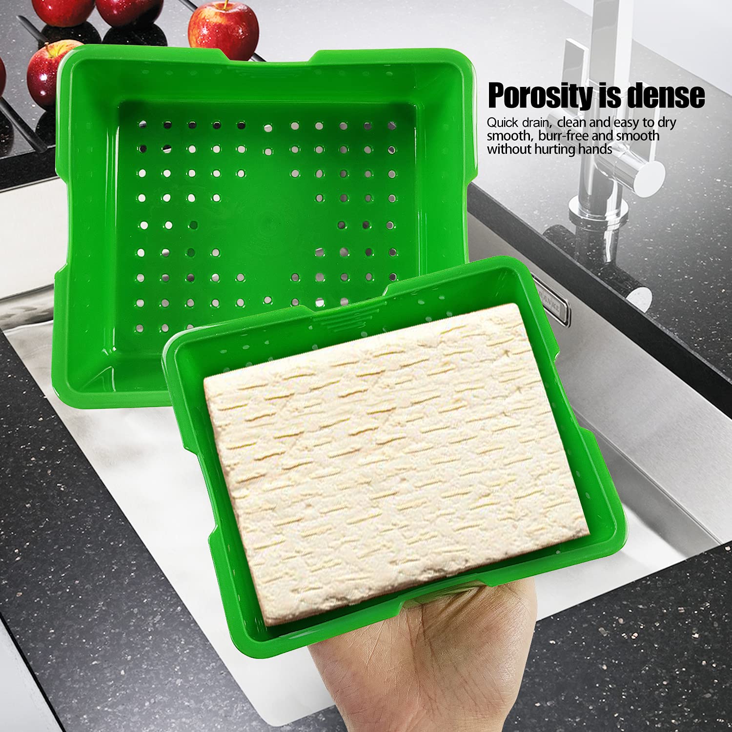 Premium 3-Layer Tofu Press with Water Collecting Tray - DIY Homemade Tofu Maker for Removing Excess Water - Includes Middle Strainer & Top Lid - Easy to Clean & Use - Perfect for Vegan Cooking, Meal Prep & Asian Cuisine