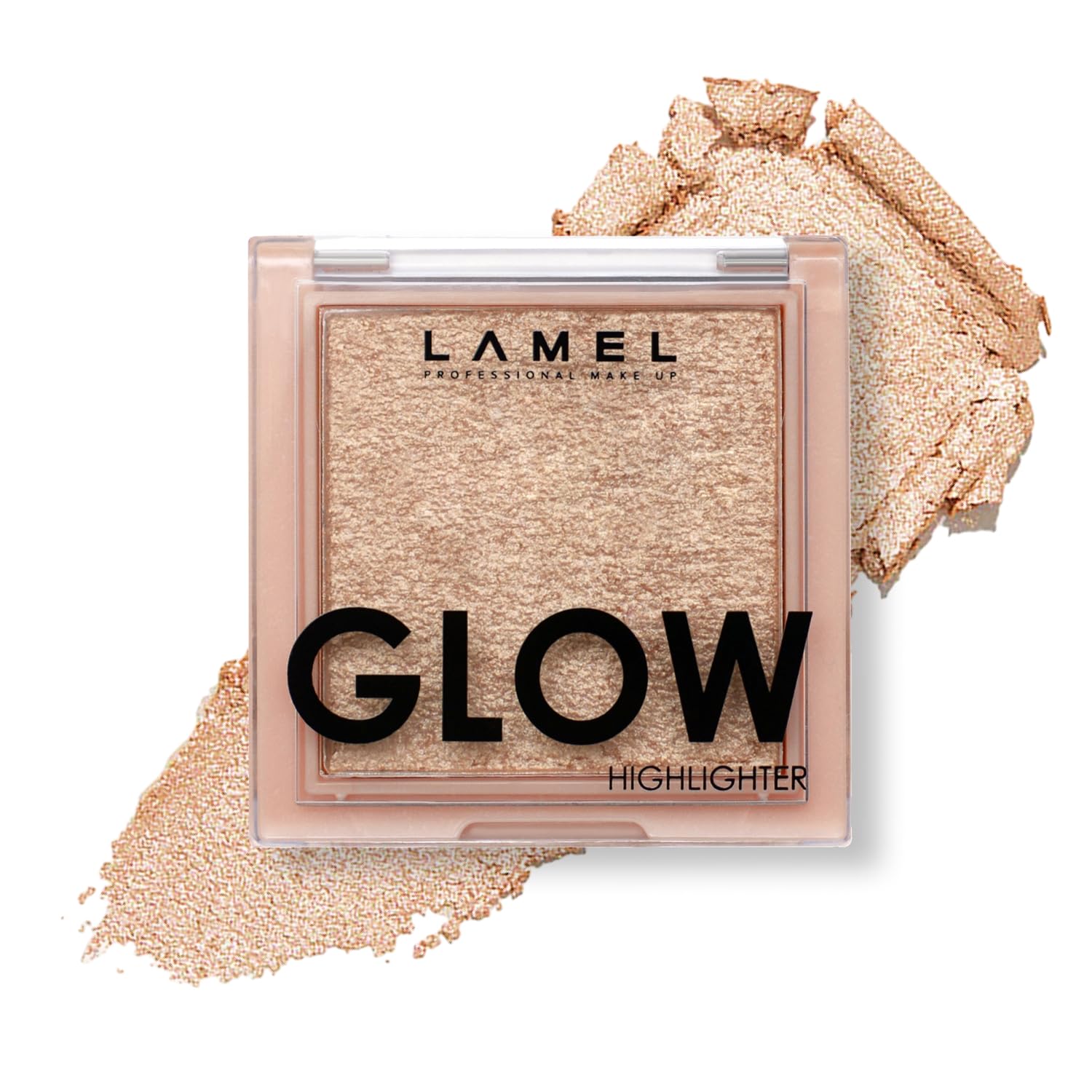 Glow Highlighter Palette - Deep Vibrant Colors for Face Makeup & Contouring - Natural Shimmer Compact - Travel Friendly & Cruelty Free - 3.8g/0.13oz (Sun) - Perfect for Everyday Glow & Night Out Makeup