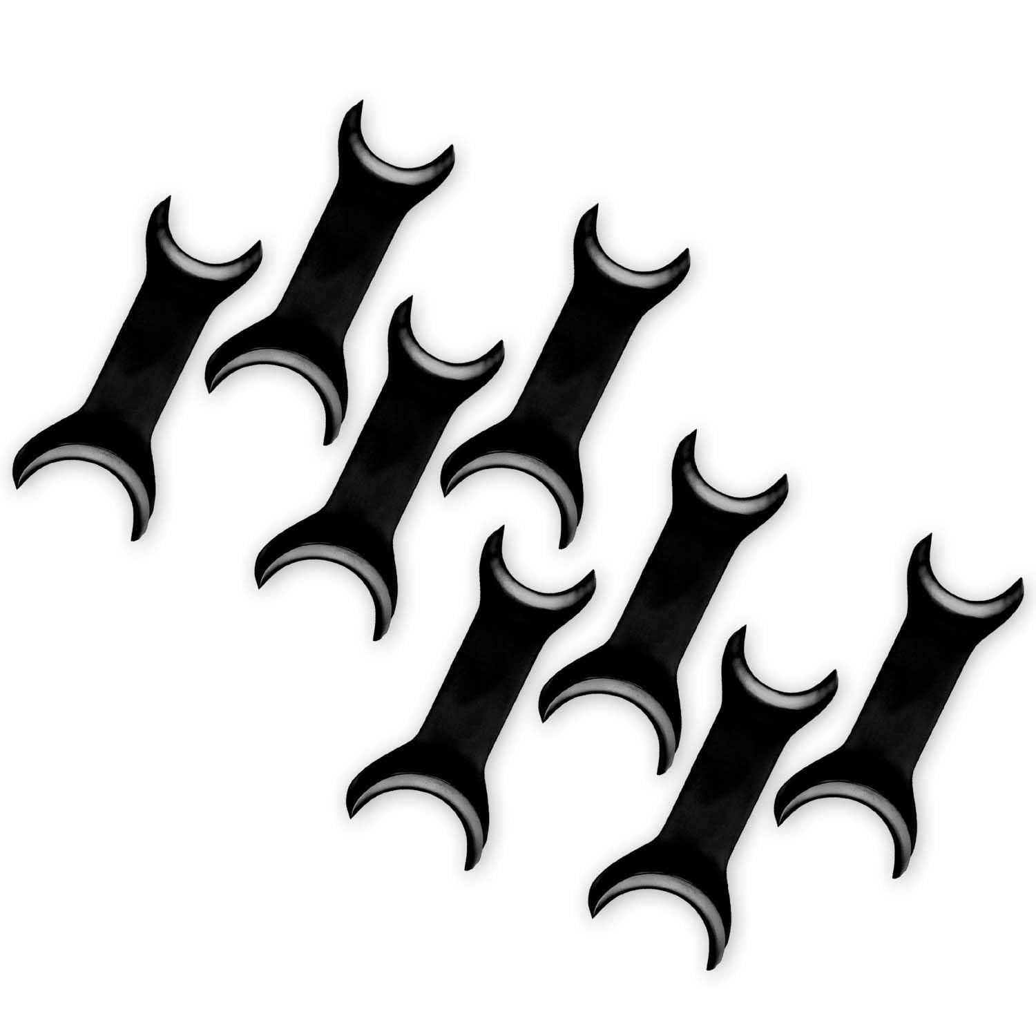 8 Pcs T-Shape Black Intraoral Cheek Lip Retractor - Double Head Stainless Steel Dental Mouth Opener for Teeth Whitening, Orthodontic Procedures & Oral Surgery - Perfect for Dentists, Hygienists & DIY Teeth Whitening Kits