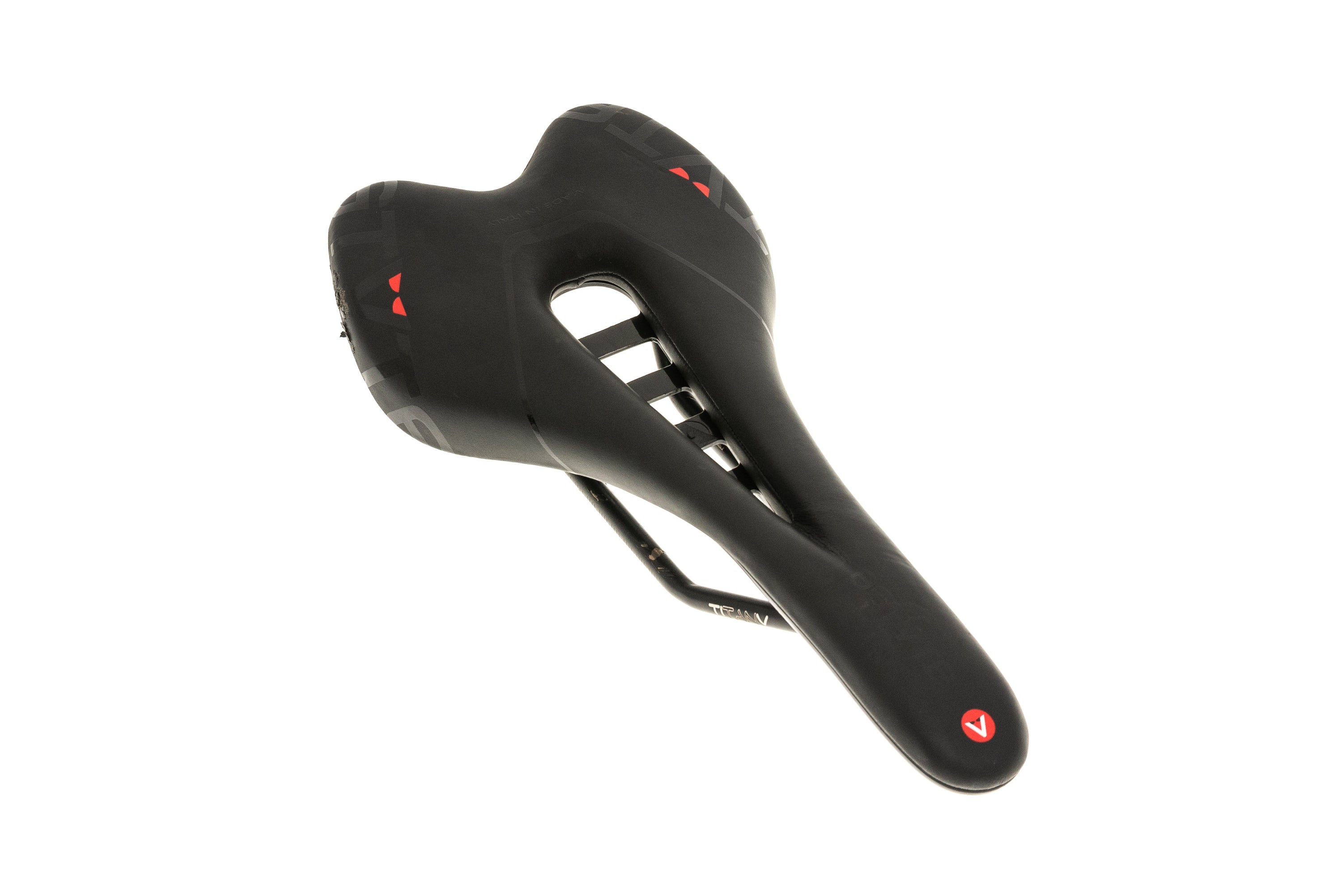 Astute Skylab Saddle 135mm Titanium V-Rails Bike Seat - Lightweight & Durable Black Cycling Saddle for Road Bikes & Mountain Bikes - Perfect for Long Distance Riding & Commuting