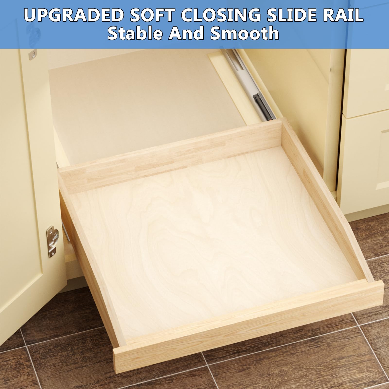 ROOMTEC Soft Close Pull Out Cabinet Organizer 25.5