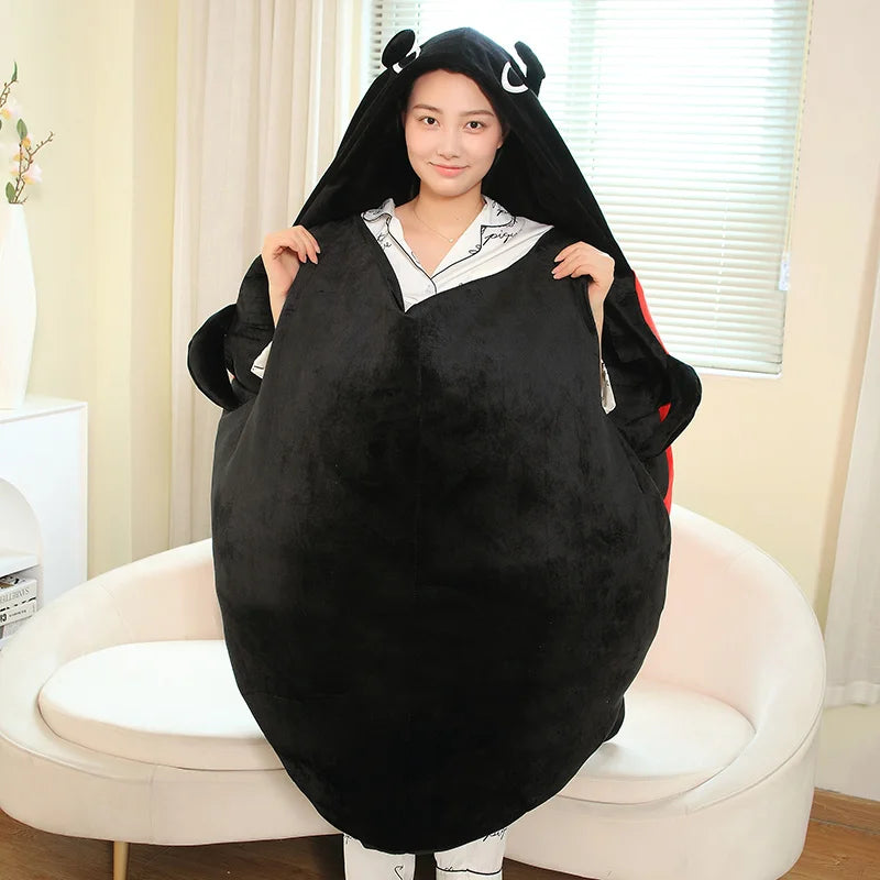 60/80/100cm Giant Ladybug Plush Pillow - Soft Stuffed Beetle Cushion for Kids, Cosplay & Home Decor | Perfect Christmas Gift for Insect Lovers (Use as Bed Pillow, Sofa Decor or Costume Prop)