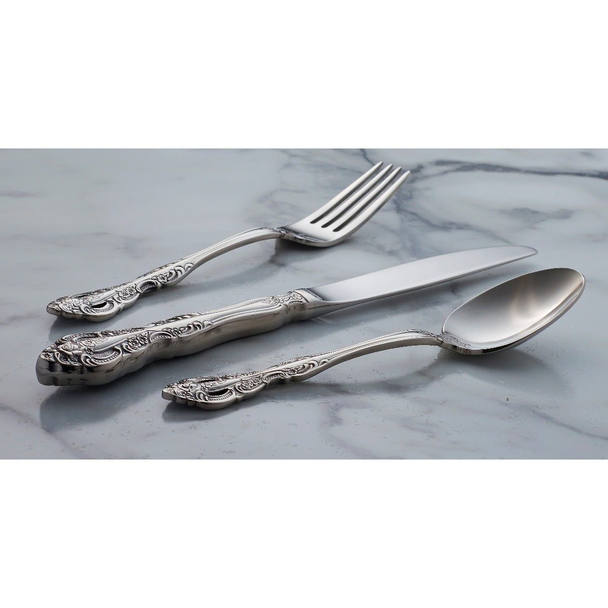 Michelangelo Stainless Steel Dinner Spoon Set of 4 - Elegant Flatware for Fine Dining, Family Meals & Dinner Parties