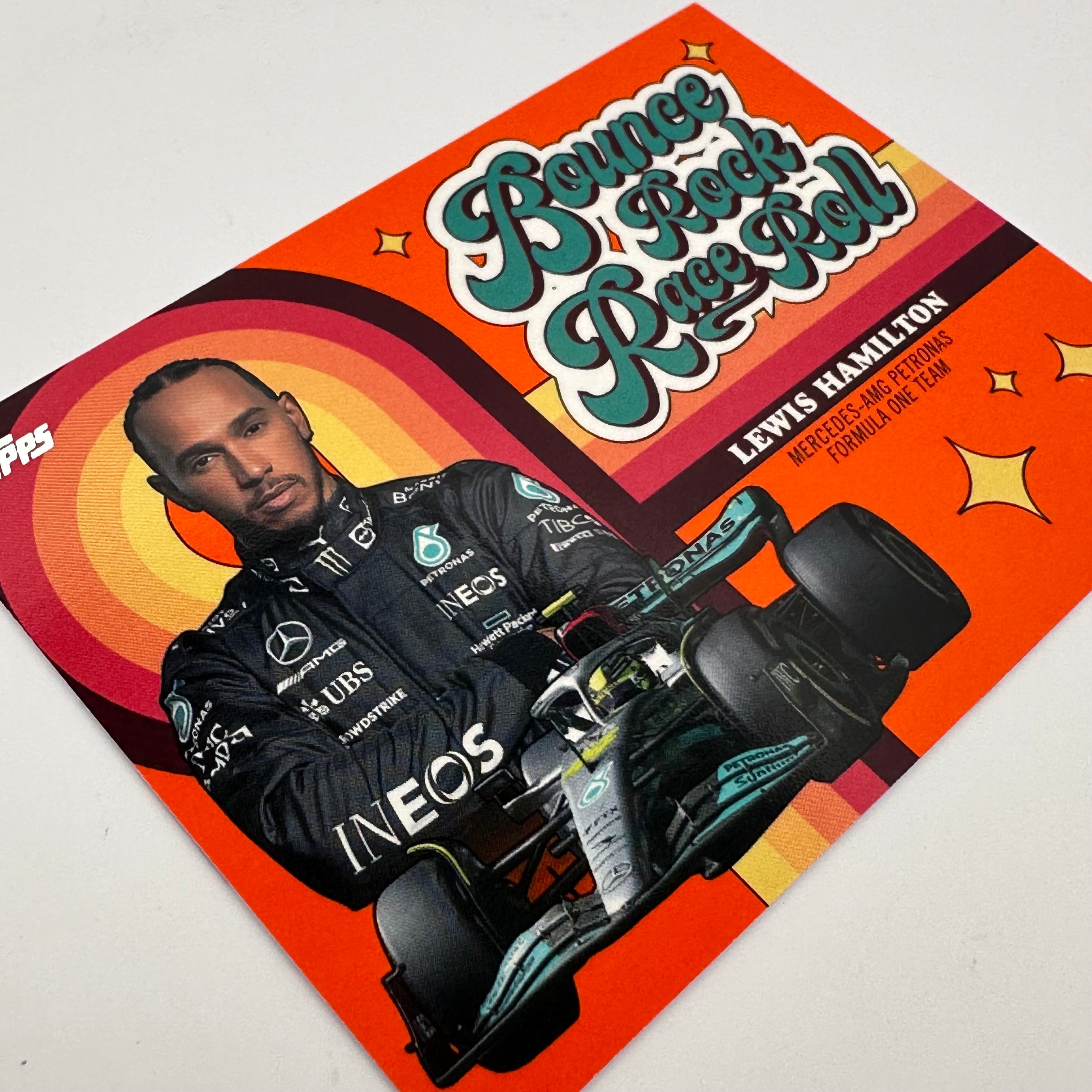 2022 Topps Formula 1 Lewis Hamilton Orange Bounce Rock Race Roll Trading Card - Perfect for F1 Collectors, Sports Memorabilia Enthusiasts & Racing Fans Display