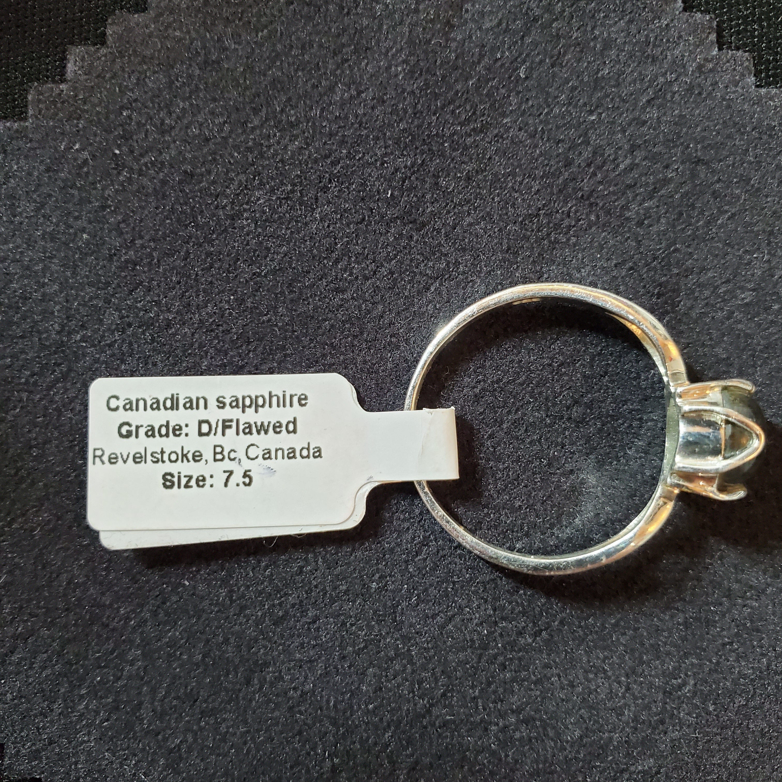 Exquisite Canadian Sapphire Ring in .925 Sterling Silver - Size 7.5 - Perfect for Engagement, Anniversary & Special Occasion Gifts