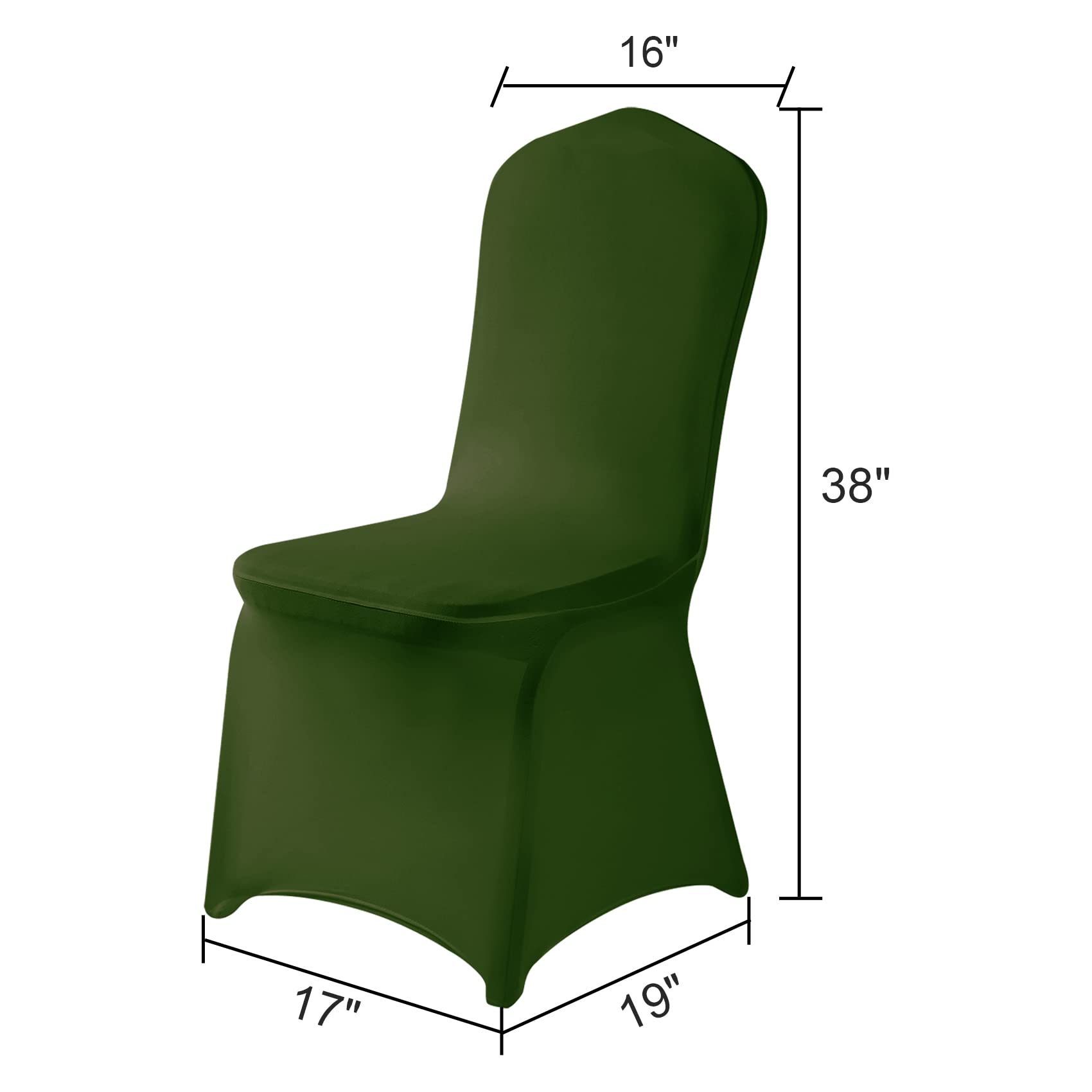 12PCS Spandex Stretch Chair Covers - Washable & Removable Slipcovers for Living Room, Party, Banquet, Wedding & Hotel Events (Willow Green) - Perfect for Home Decor, Event Styling & Furniture Protection