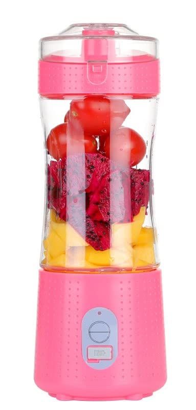 Portable USB Rechargeable Mini Juicer - Multifunctional Personal Blender for Smoothies, Juicing & Shakes | Compact Travel, Office & Gym Use | Easy to Clean & Operate | Modern Design (Color: Red, Blade: 6 Knife) | Perfect for Healthy Drinks On-The-Go, Workouts & Home Use