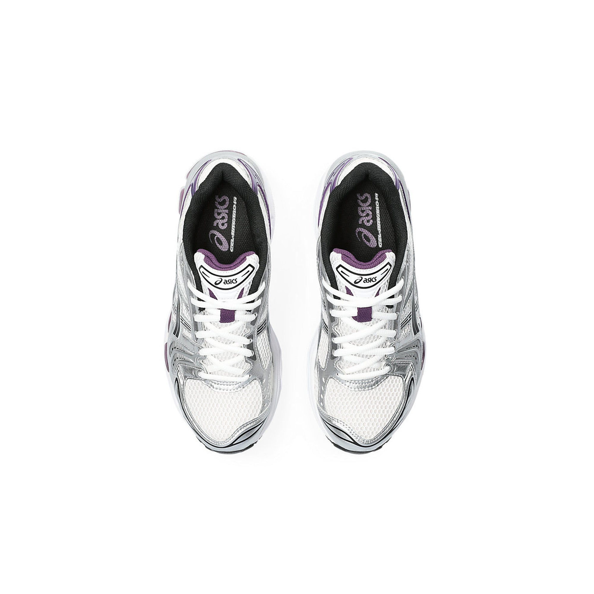 ASICS Gel Kayano 14 Women's Running Shoes - White & Dark Grape (2023) | Lightweight Cushioned Sneakers for Jogging, Gym Workouts & Everyday Wear